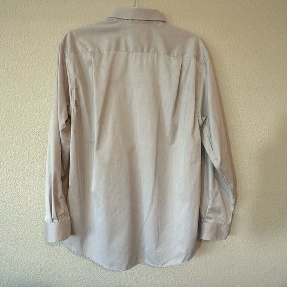 Men’s long sleeve button up Kenneth Cole Large/34/35 17 grey dress shirt - Picture 15 of 15